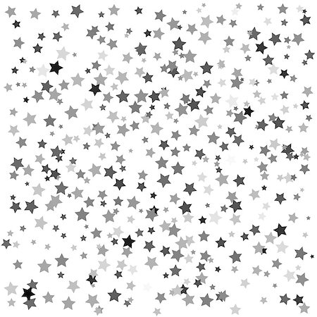 Set of Grey Stars on White Background. Starry Pattern Stock Photo - Budget Royalty-Free & Subscription, Code: 400-09091912