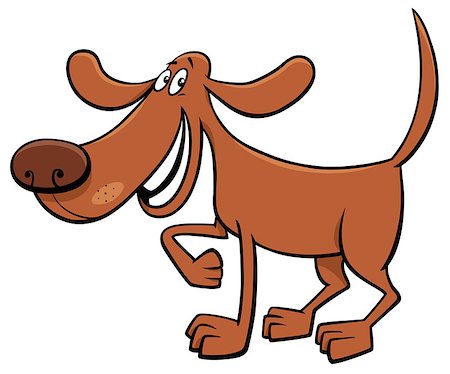 dog ear cartoon - Cartoon Illustration of Happy Dog Animal Comic Character Stock Photo - Budget Royalty-Free & Subscription, Code: 400-09092445