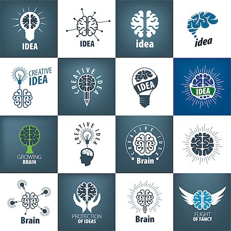 simsearch:400-07578321,k - Illustration of the brain. Pattern abstract vector logo Stock Photo - Budget Royalty-Free & Subscription, Code: 400-09092851