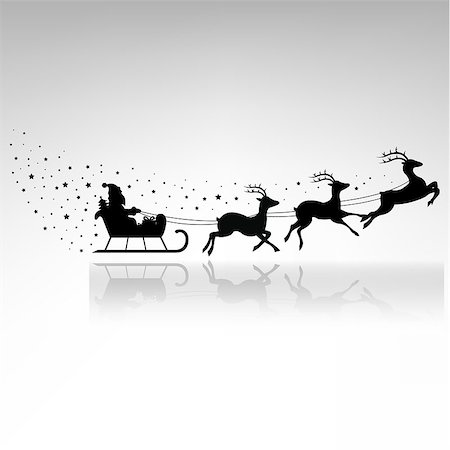 simsearch:400-07332398,k - Santa Claus Driving In A Sledge, Vector Illustration Photographie de stock - Aubaine LD & Abonnement, Code: 400-09093190