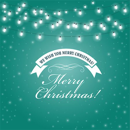 simsearch:400-09095404,k - Christmas Lights frame - festive lights garlands greeting card Fotografie stock - Microstock e Abbonamento, Codice: 400-09093469