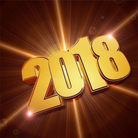 simsearch:400-07293814,k - shining 3d golden new year 2016 with rays, holiday seasonal concept Stock Photo - Budget Royalty-Free & Subscription, Code: 400-09093661