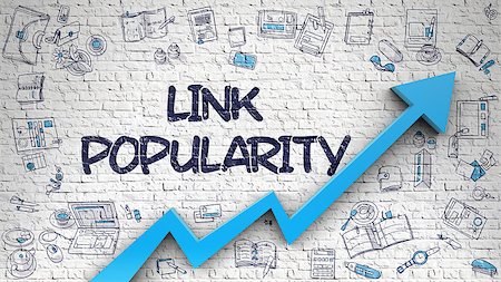 facebook - Link Popularity - Increase Concept with Doodle Icons Around on White Wall Background. Link Popularity Drawn on White Wall. Illustration with Doodle Icons. 3D. Stock Photo - Budget Royalty-Free & Subscription, Code: 400-09093917