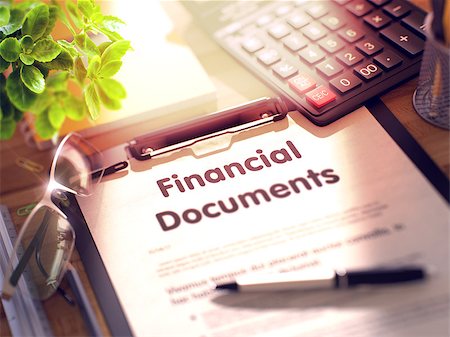simsearch:400-09011393,k - Financial Documents on Clipboard. Composition on Working Table and Office Supplies Around. 3d Rendering. Toned and Blurred Image. Photographie de stock - Aubaine LD & Abonnement, Code: 400-09093918