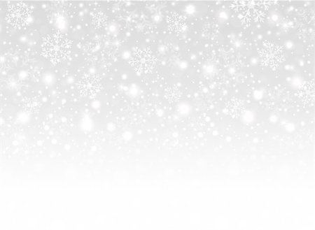 Merry Christmas snowflakes background with white gradient theme, illustration vector Stock Photo - Budget Royalty-Free & Subscription, Code: 400-09108325