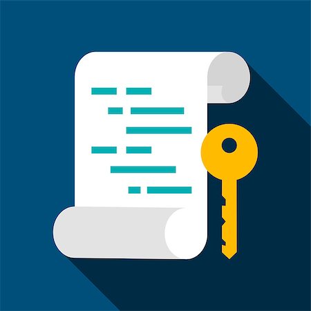 simsearch:400-05946493,k - Asymmetric Key Flat Icon. Vector Illustration with Long Shadow. Computer Technology. Stock Photo - Budget Royalty-Free & Subscription, Code: 400-09108463