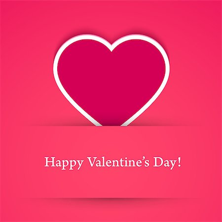 simsearch:400-07326110,k - Valentines day card with heart. Vector illustration. Photographie de stock - Aubaine LD & Abonnement, Code: 400-09108947