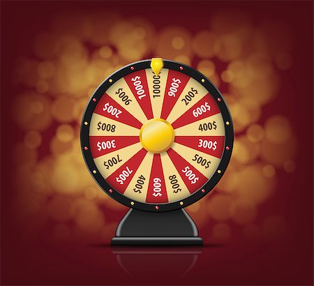 simsearch:700-00616801,k - Black Fortune wheel with on bokeh background for online casino, poker, roulette, slot machines, card games. realistic 3d fortune wheel object isolated EPS 10 Fotografie stock - Microstock e Abbonamento, Codice: 400-09109172