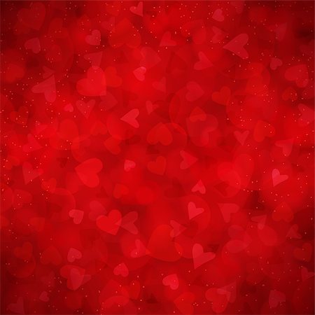 Red vector background for Valentines day. You can use for greeting cards, posters and design projects. Photographie de stock - Aubaine LD & Abonnement, Code: 400-09109188