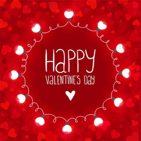 Red vector background with lights for Valentines day. You can use for greeting cards, posters and design projects. Photographie de stock - Aubaine LD & Abonnement, Code: 400-09109189