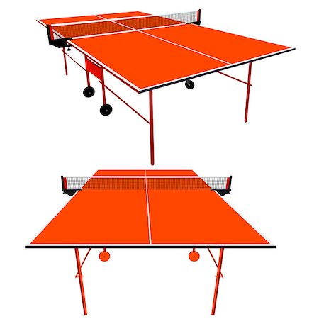 pong - Ping pong orange table tennis. Vector illustration. Stock Photo - Budget Royalty-Free & Subscription, Code: 400-09109329