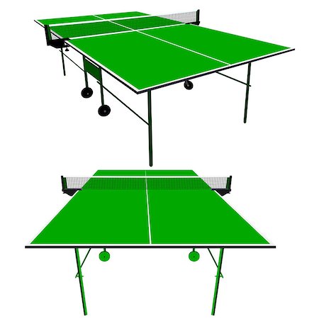 pong - Ping pong green table tennis. Vector illustration. Stock Photo - Budget Royalty-Free & Subscription, Code: 400-09109331