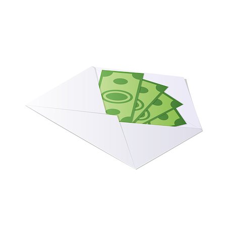 Money in envelope. Dollar bills. Isometric vector illustration Stockbilder - Microstock & Abonnement, Bildnummer: 400-09109386