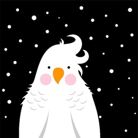 simsearch:400-03936936,k - Funny, cute winter cartoon parrot Vector eps 10 Photographie de stock - Aubaine LD & Abonnement, Code: 400-09109456