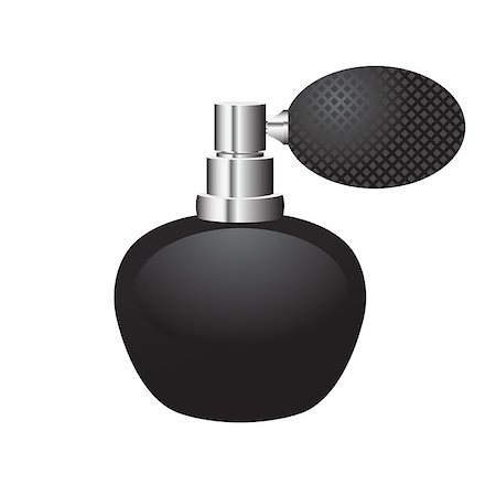 Black bottle of perfume with sprayer rubber bulb Photographie de stock - Aubaine LD & Abonnement, Code: 400-09109511