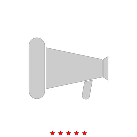 simsearch:400-09223567,k - Loud speaker or megaphone  it is icon . Flat style . Stock Photo - Budget Royalty-Free & Subscription, Code: 400-09109828