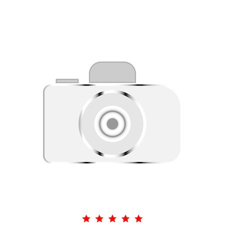 simsearch:400-06770309,k - Camera  it is icon . Flat style . Stockbilder - Microstock & Abonnement, Bildnummer: 400-09109823