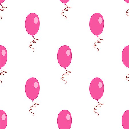 simsearch:400-08499180,k - Pink white air balloons seamless pattern background. Vector illustration Fotografie stock - Microstock e Abbonamento, Codice: 400-09109945