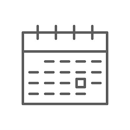 simsearch:400-08629780,k - Calendar Line Icon. Vector Illustration of Outline Web Symbol. Stockbilder - Microstock & Abonnement, Bildnummer: 400-09109940