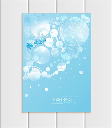 Stock vector brochure A5 or A4 format design Christmas template, abstract circles, winter landscape New Year 2018 Santa Claus in sleigh with deer glow full moon night background for printed material Stock Photo - Budget Royalty-Free & Subscription, Code: 400-09109963