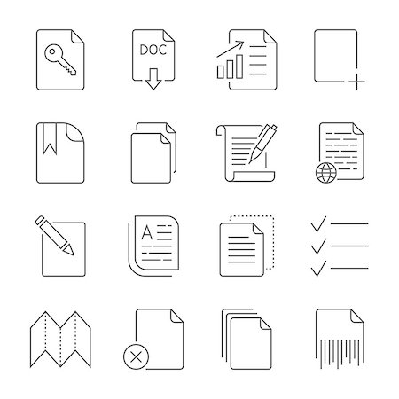documentario - Simple Set of Document Flow Management Vector Line Icons. Contains such Icons as Bureaucracy, Batch Processing, Accept, Decline Document and more. Editable Stroke Fotografie stock - Microstock e Abbonamento, Codice: 400-09114303