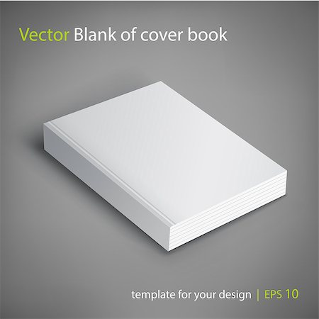 Realistic vector blank of paperback cover book. Template for your design. Grayscale Mockup. Photographie de stock - Aubaine LD & Abonnement, Code: 400-09114442