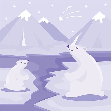 simsearch:400-04237135,k - International Polar Bear Day poster. Illustration of cute Polar Bear. Polar bear greeting card. Photographie de stock - Aubaine LD & Abonnement, Code: 400-09114671