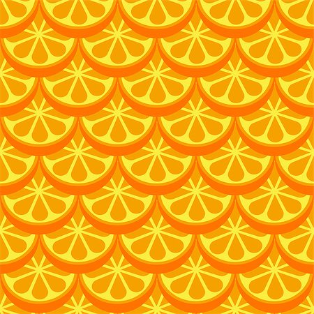 Orange fruit seamless bright pattern. Vector illustration Foto de stock - Royalty-Free Super Valor e Assinatura, Número: 400-09114758