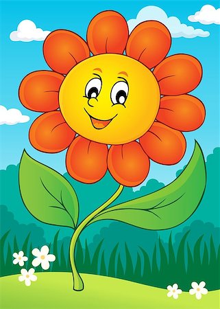 simsearch:400-08076059,k - Happy flower theme image 4 - eps10 vector illustration. Stock Photo - Budget Royalty-Free & Subscription, Code: 400-09114783