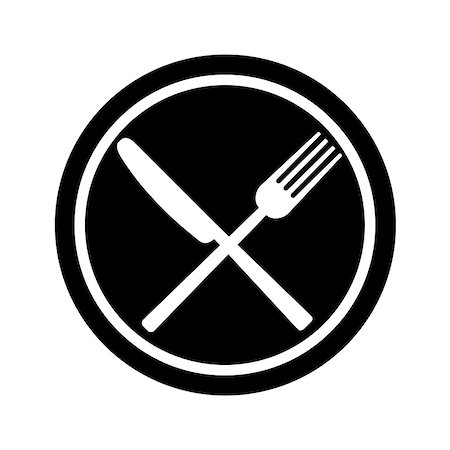 simsearch:400-04357357,k - Fork and knife on plate background. Vector illustration Photographie de stock - Aubaine LD & Abonnement, Code: 400-09114911