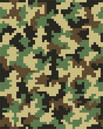 Seamless digital fashion camouflage pattern, vector background Stock Photo - Budget Royalty-Free & Subscription, Code: 400-09114957