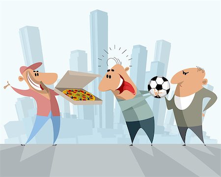 soccer ball as pizza - Choice between healthy lifestyle and delicious food Stock Photo - Budget Royalty-Free & Subscription, Code: 400-09114985