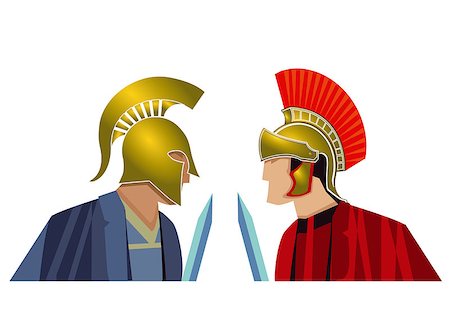 Ancient legionnaires in combat Stock Photo - Budget Royalty-Free & Subscription, Code: 400-09114986