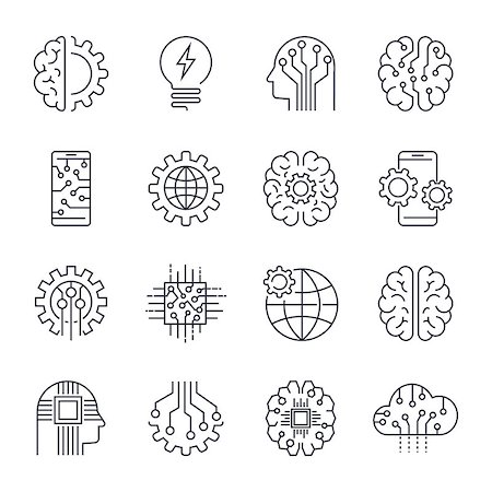 Internet Of Things IOT , Artificial Intelligence AI , Connectivity, Innovative Smart Cyber Security Digital Information Technologies IT Vector Icon Set. Editable Stroke. EPS 10 Stock Photo - Budget Royalty-Free & Subscription, Code: 400-09115115