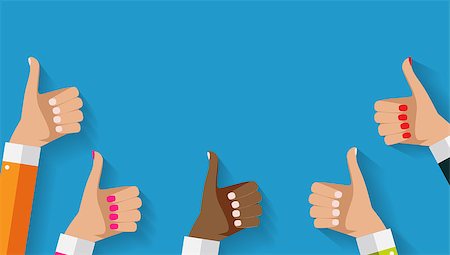 first finger up icon - Flat Design Thumbs Up Background . Vector Illustration EPS10 Stock Photo - Budget Royalty-Free & Subscription, Code: 400-09115163
