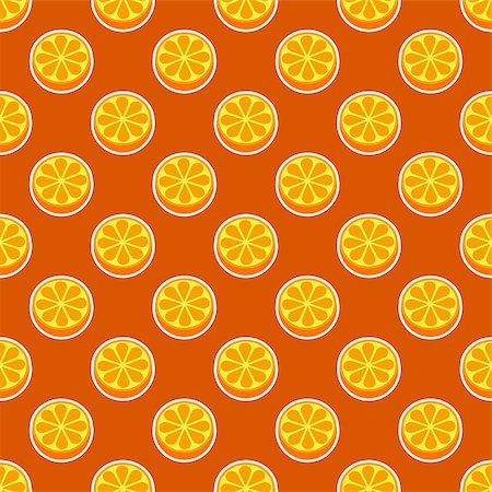 Orange fruit seamless bright pattern. Vector illustration Foto de stock - Royalty-Free Super Valor e Assinatura, Número: 400-09115199