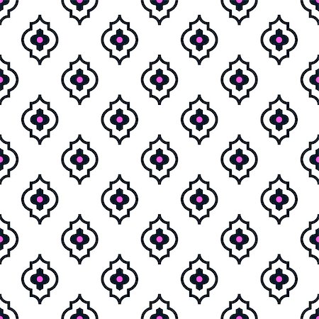 simsearch:400-09098204,k - Quatrefoil seamless line vector pattern. Geometric repeating background. Stock Photo - Budget Royalty-Free & Subscription, Code: 400-09115241