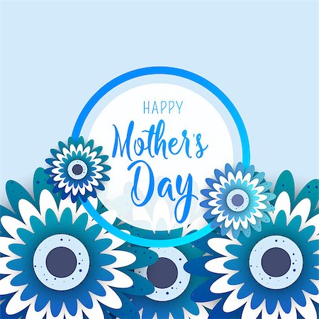 simsearch:400-09114178,k - Happy Mother's Day lettering . 3d illustration with origami flowers  and frame on a dark background.  Eps10 vector illustration with place for your text. Photographie de stock - Aubaine LD & Abonnement, Code: 400-09115337