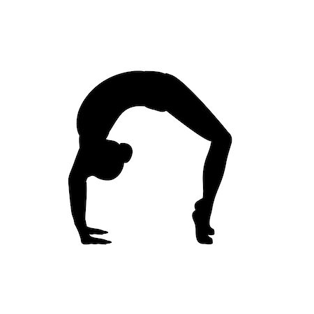 simsearch:400-08553334,k - Girl gymnastic sport silhouette sportswoman. Vector illustration Stock Photo - Budget Royalty-Free & Subscription, Code: 400-09115434