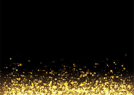 simsearch:400-08786287,k - Gold glitter texture. Irregular confetti border on a black background. Christmas or party flyer design element. Vector illustration. Foto de stock - Super Valor sin royalties y Suscripción, Código: 400-09115515