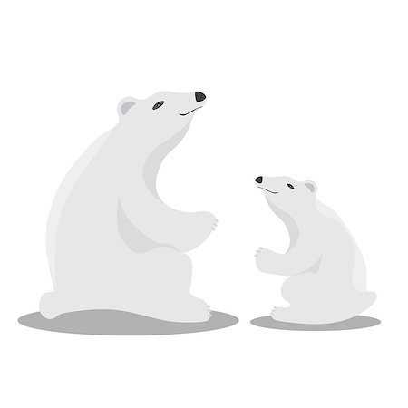 International Polar Bear Day poster. Illustration of cute Polar Bear. Polar bear greeting card. Stockbilder - Microstock & Abonnement, Bildnummer: 400-09115578