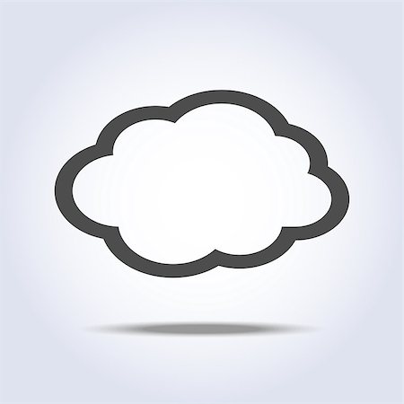 Cloud flat gray icon symbol. Vector illustration Foto de stock - Royalty-Free Super Valor e Assinatura, Número: 400-09115579