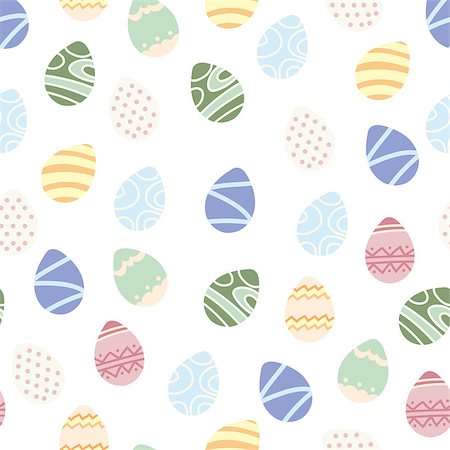 Happy easter background. easter egg. seamless vector endless pattern for your design Stockbilder - Microstock & Abonnement, Bildnummer: 400-09115573