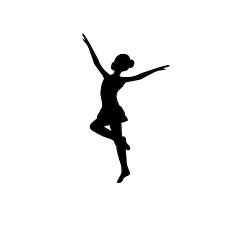 simsearch:400-08553334,k - Girl gymnastic sport silhouette sportswoman. Vector illustration Stock Photo - Budget Royalty-Free & Subscription, Code: 400-09115605