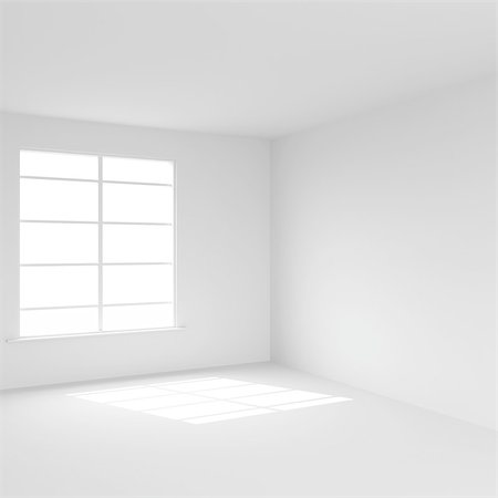simsearch:400-04321239,k - White room with big window 3D render Photographie de stock - Aubaine LD & Abonnement, Code: 400-09115707