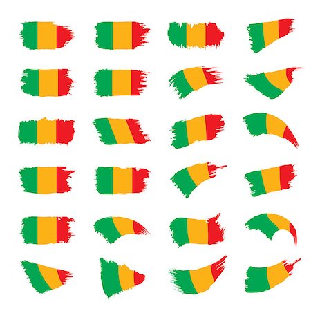 Mali flag, vector illustration on a white background Photographie de stock - Aubaine LD & Abonnement, Code: 400-09115767