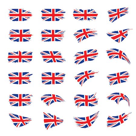 simsearch:400-06326700,k - United Kingdom flag, vector illustration on a white background Stock Photo - Budget Royalty-Free & Subscription, Code: 400-09115762