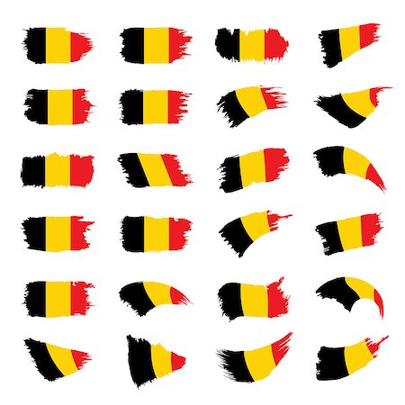 simsearch:400-09115770,k - Belgium flag, vector illustration on a white background Foto de stock - Royalty-Free Super Valor e Assinatura, Número: 400-09115763