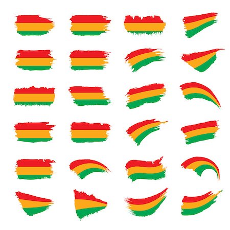 simsearch:400-09115770,k - Bolivia flag, vector illustration on a white background Foto de stock - Royalty-Free Super Valor e Assinatura, Número: 400-09115771