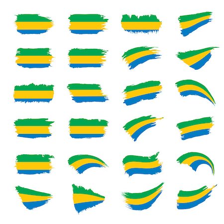 Gabon flag, vector illustration on a white background Photographie de stock - Aubaine LD & Abonnement, Code: 400-09115772